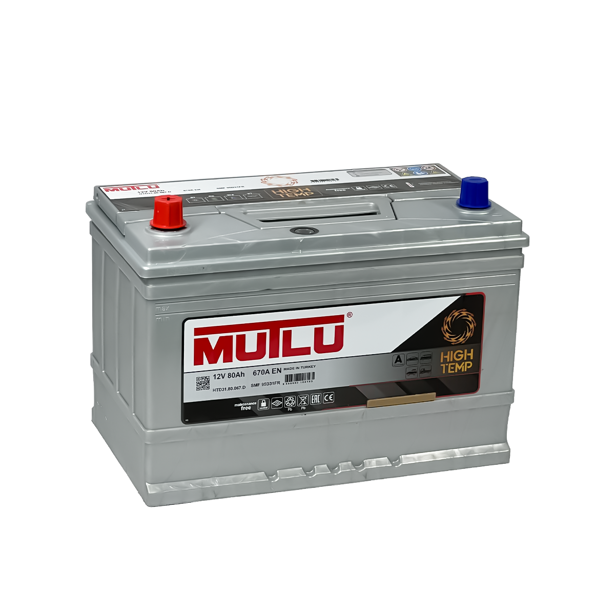 N80 MUTLU BATTERY 80AH MADE IN TURKEY