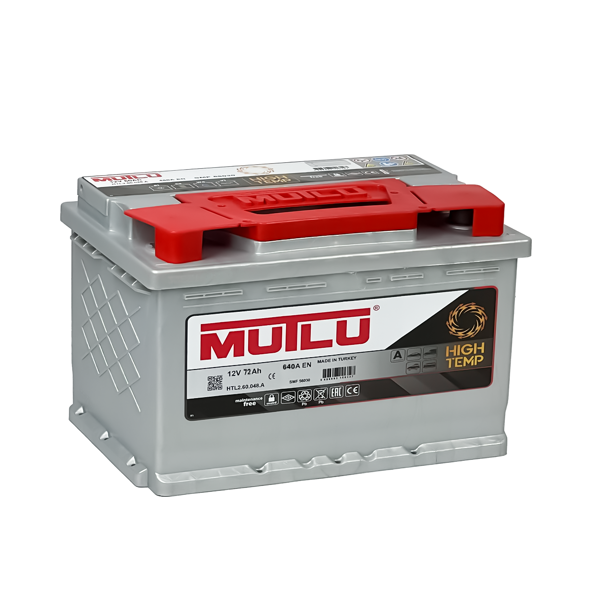 DIN74L MUTLU BATTERY 72AH MADE IN TURKEY