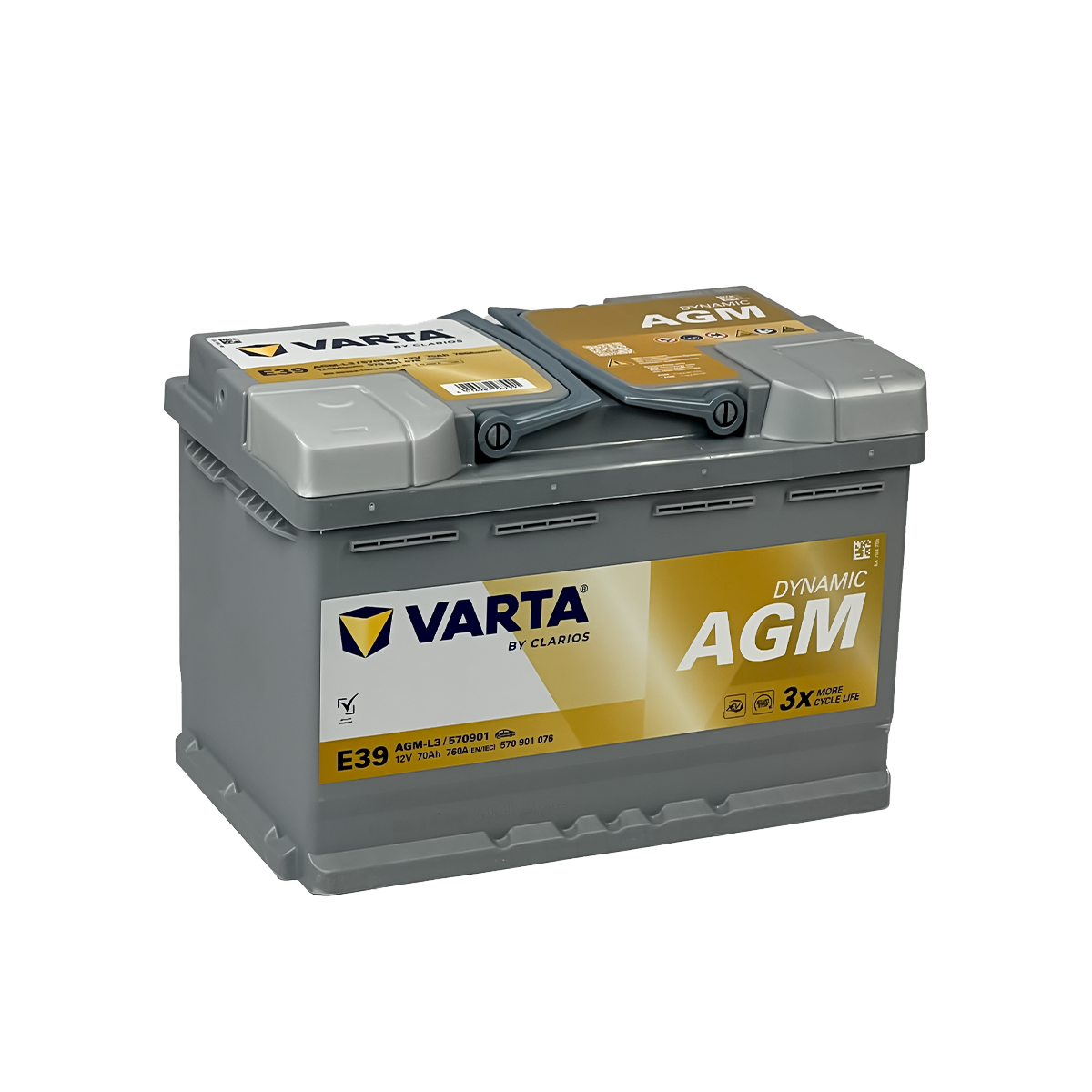 DIN70L AGM VARTA BATTERY 70AH