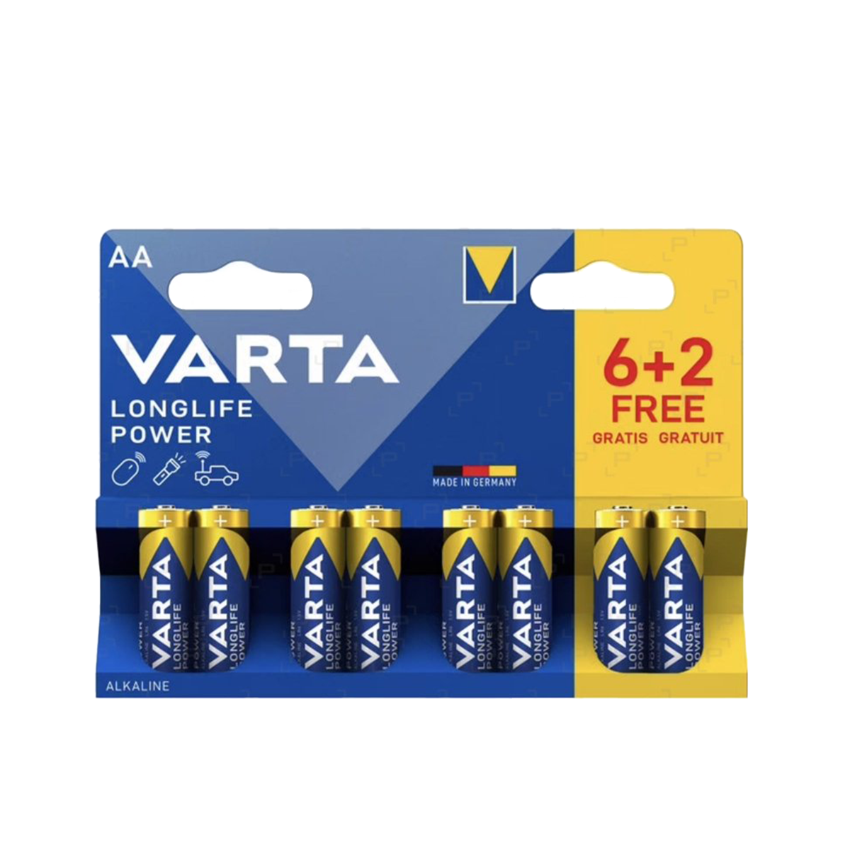 Varta-Longlife Power-LR06 (AA) (blister de 6+2 gratuites)